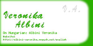 veronika albini business card